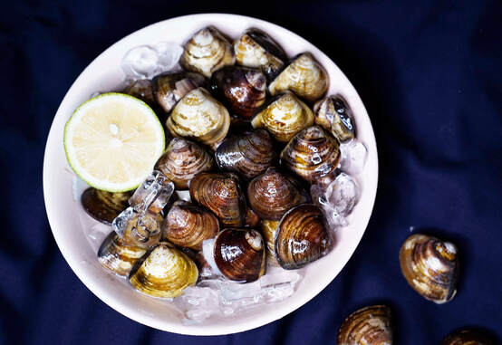Handmade pickled clams
