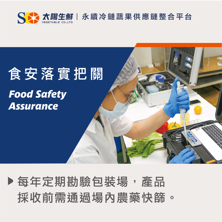 農殘檢測，食安把關｜太陽生鮮