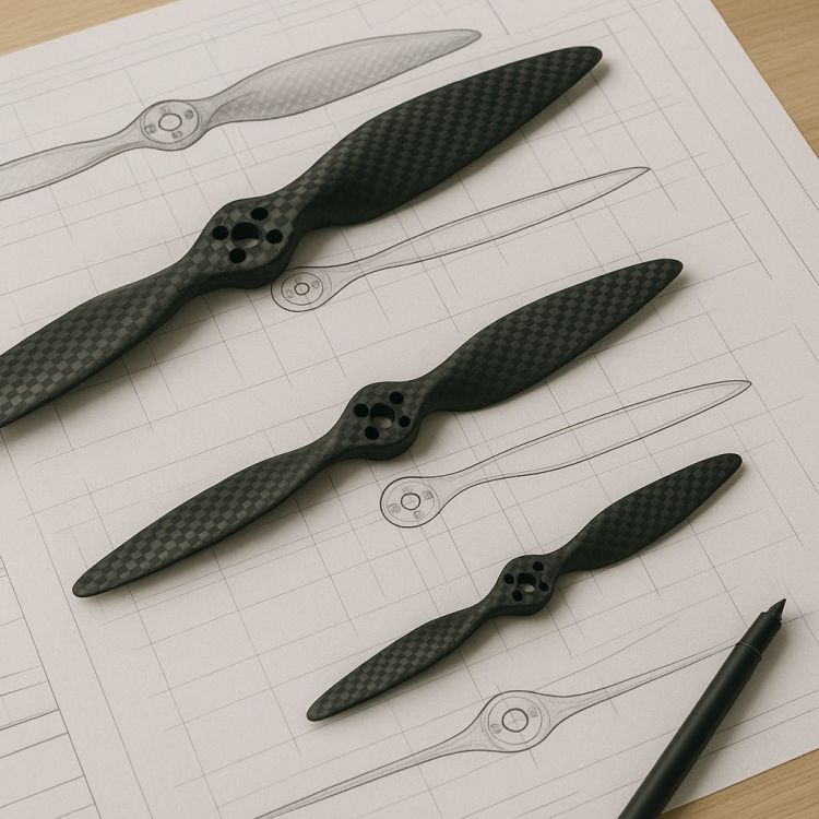 Carbon Fiber Drone Frame and Propeller